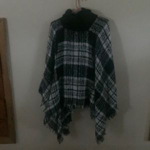 Black and White Poncho